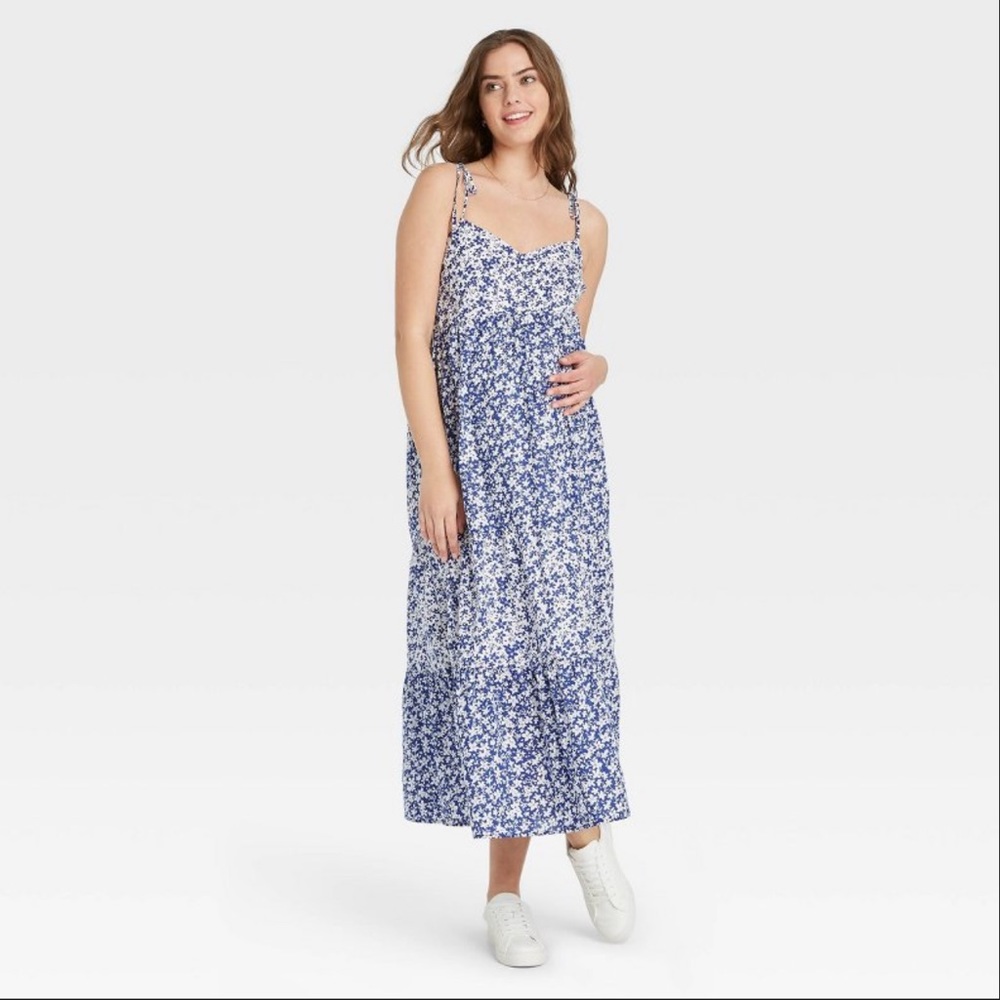 The Nines by HATCH Sleeveless Tiered Maternity Dress